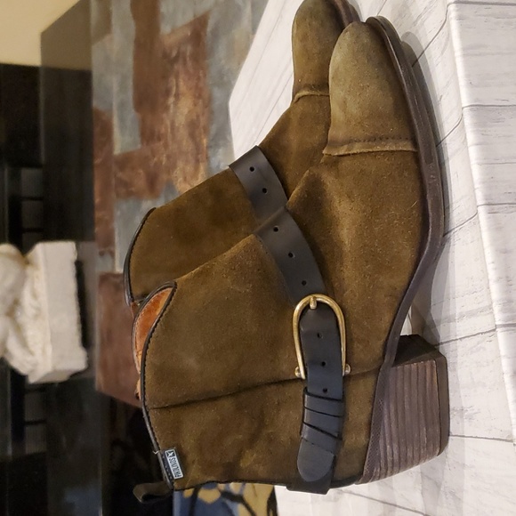 Pikolinos | Baqueira Suede Ankle Booties| Olive Brown | Sz 40 (9) - Picture 2 of 16